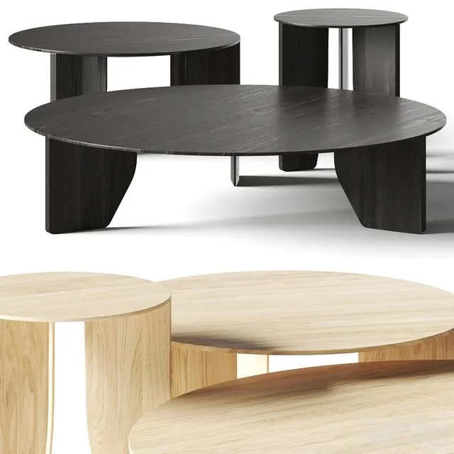 More Cut Coffee & Side Tables 3D Model