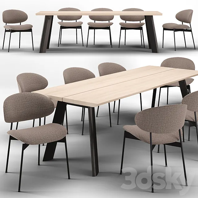More-moebel dinning set 3D Model
