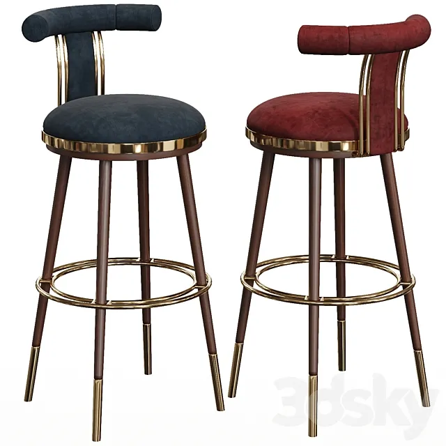 MORIS bar chair Mezzo collection 3D Model