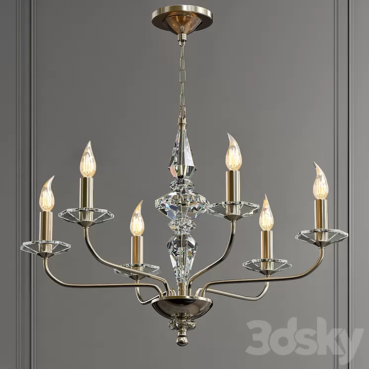 Moro crystal chandelier 3D Model