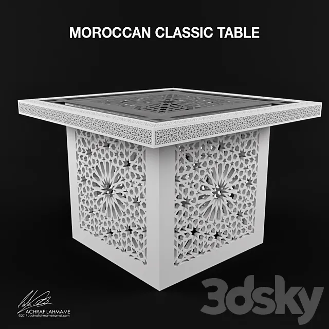 Moroccan Classic Table 3D Model
