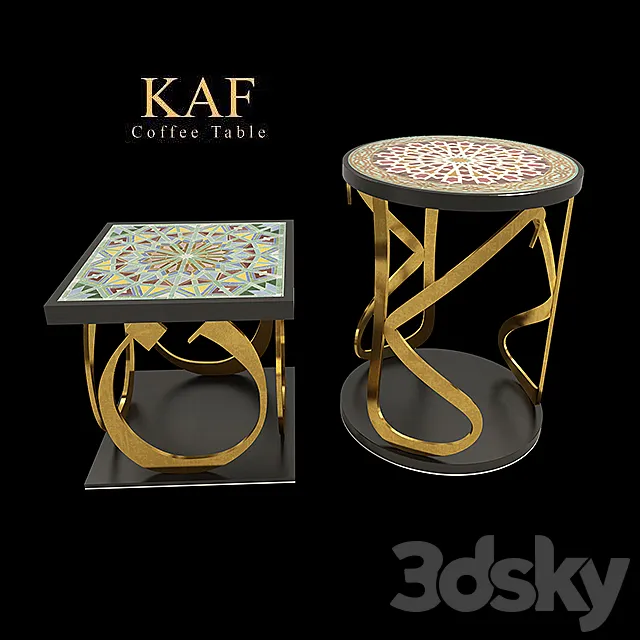 moroccan coffee tables 3D Model