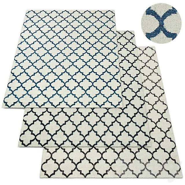 Moroccan Tile Flatweave Rug RH Collection 3D Model