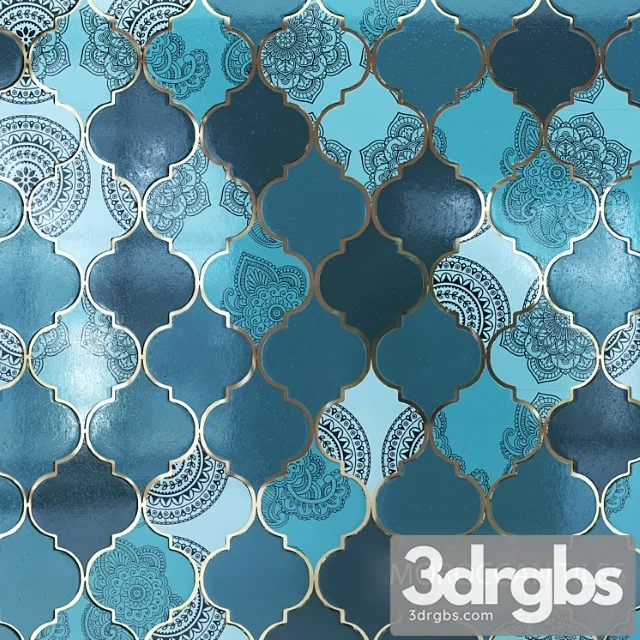 Moroccan tiles 03 3D Model Free