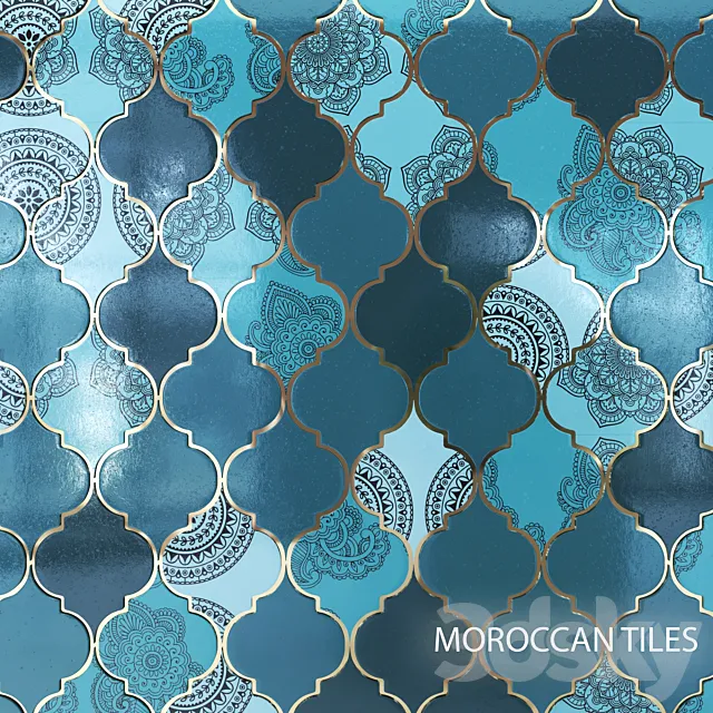 Moroccan tiles 03 3D Model