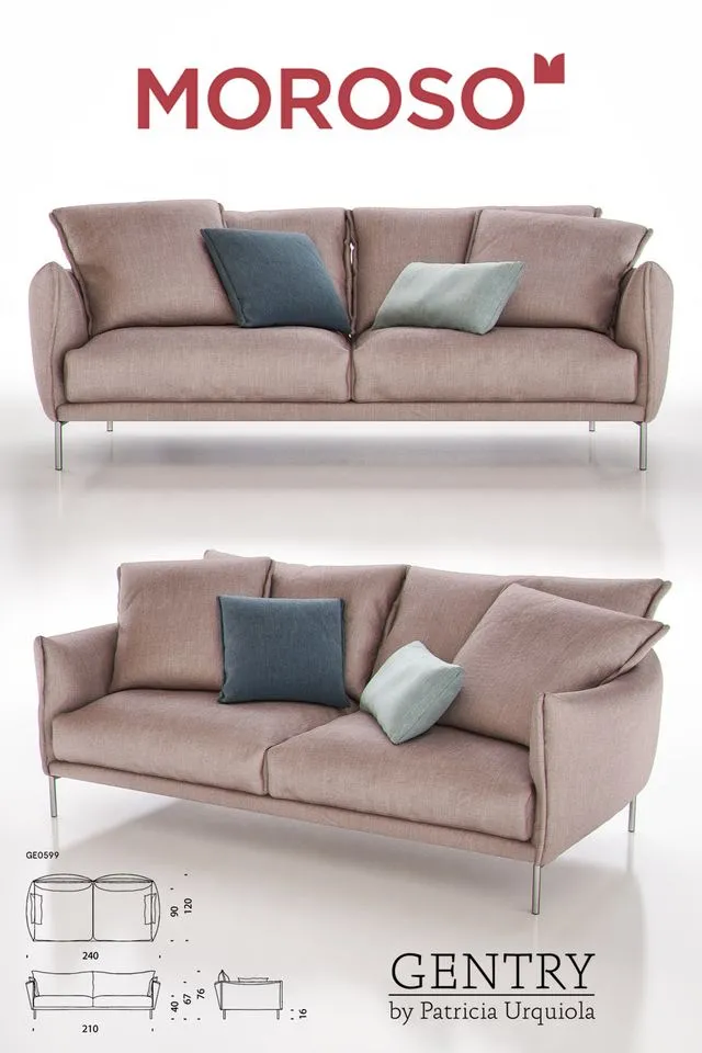MOROSO GENTRY GE0599 Sofa 3D Model