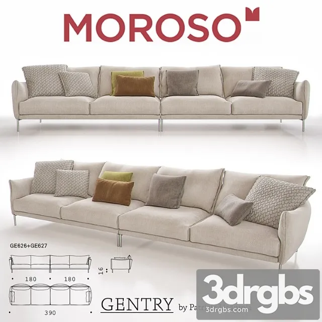 Moroso Gentry Ge626 Ge627 Sofa 3D Model Free