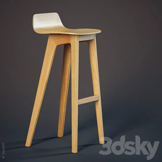 Morph bar chair by Zeitraum 3D Model