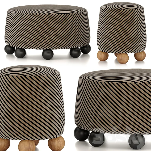 Morro Pouf By Kelly Wearstler 3D Model