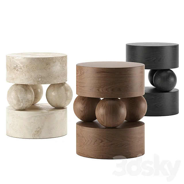 Morro | Side Table by Kelly Wearstler set 2 3D Model