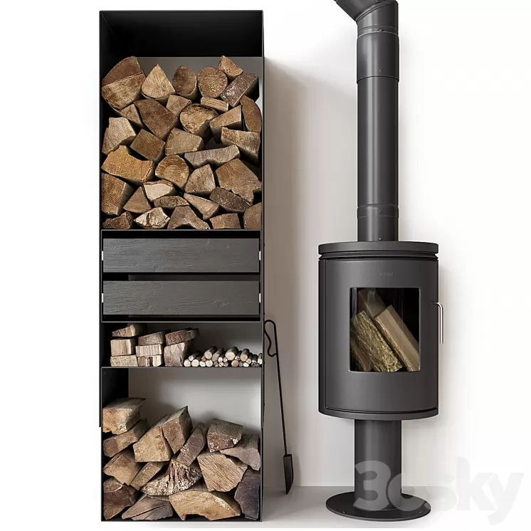 MORSØ Fireplace 3D Model Free Download