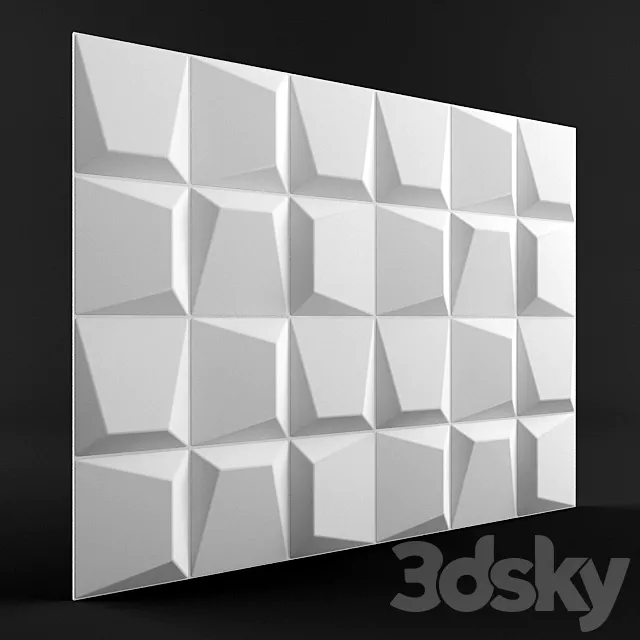 Mosaic 3D panel (bamboo) 3DModel