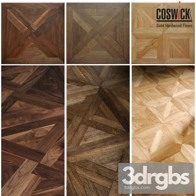 Mosaic Wood Floors 2 3D Model Free