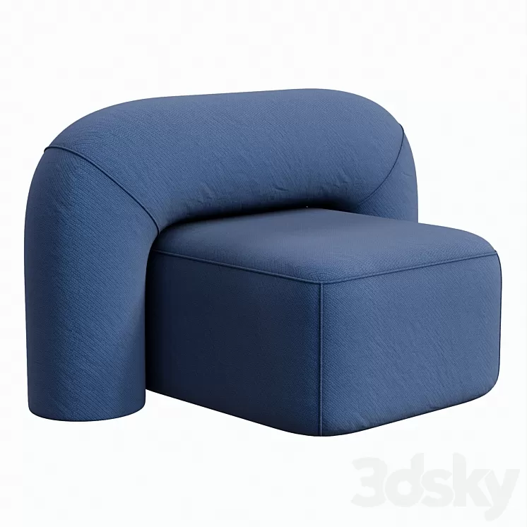 Moss 1300 Armchair 3D Model Free