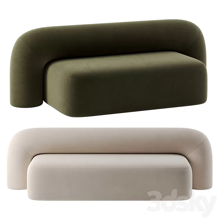 Moss sofa by Artu 3D Model