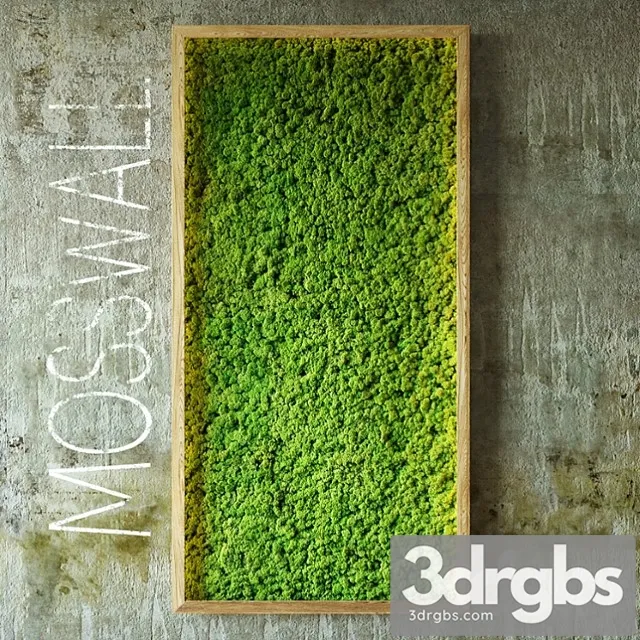 Moss Wall 2 3D Model Free