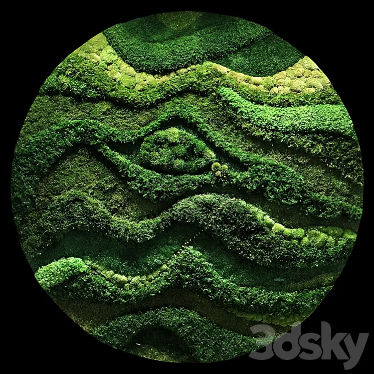 Moss wall 3D Model Free