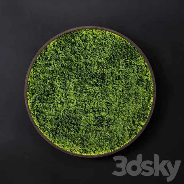 Moss wall disk 3D Model