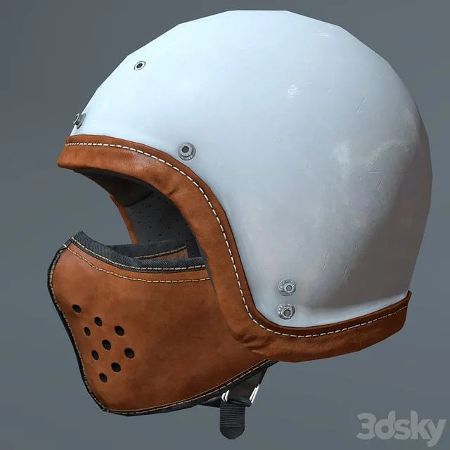 Motorcycle helmet and mask 3D Model
