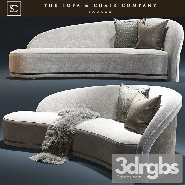Mouna Crescent Sofa 3D Model Free