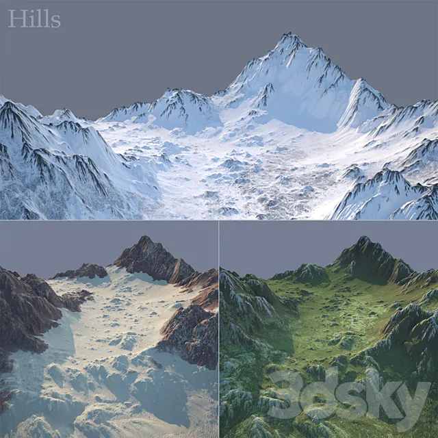 Mountain valley 3D Model