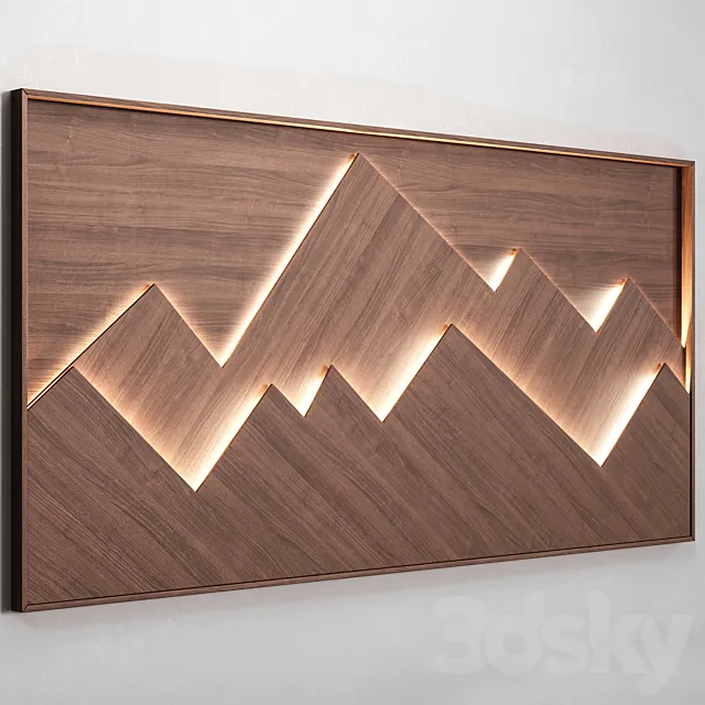 Mountains wall panel 3DModel