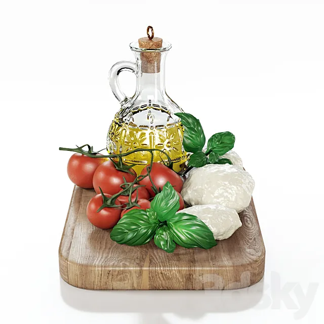 Mozarella set 3D Model