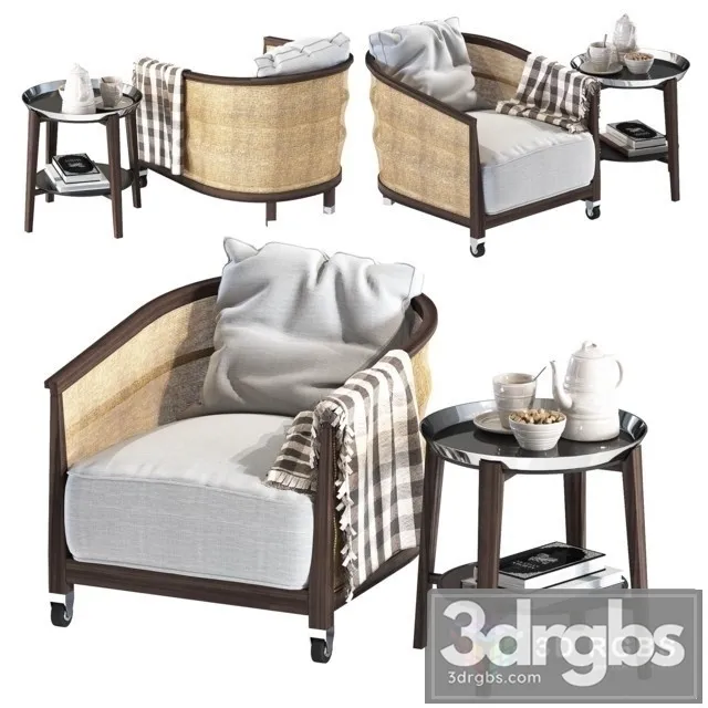 Mozart Armchair 3D Model Free