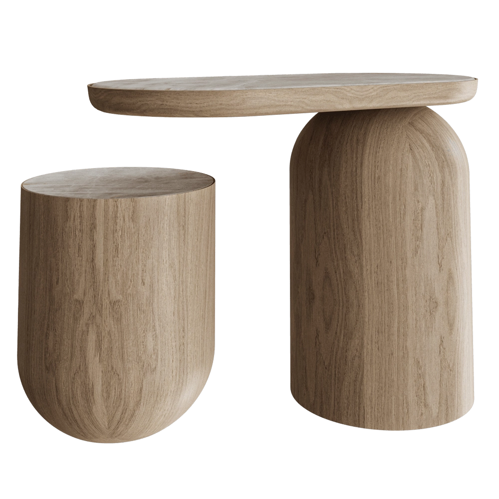 Mozea - Table One piece side 3D Model