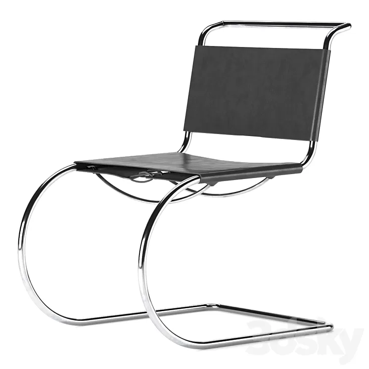 MR10 Side Chair by Mies Van Der Rohe 3D Model Free