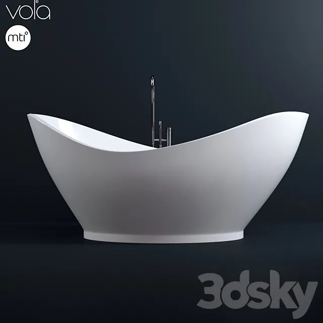 MTI Juliet Bathtub with Vola FS1 Tubfiller 3D Model