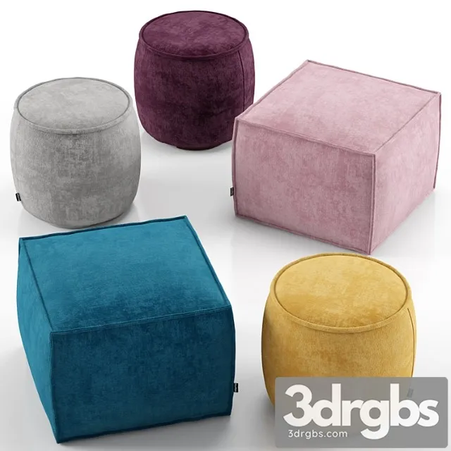 Muffin and soap ottoman - calligaris 2 3D Model Free