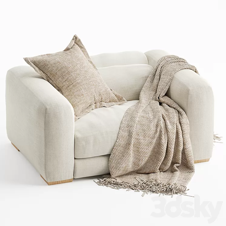 Mukuru Corner Sofa One Seater 3D Model Free