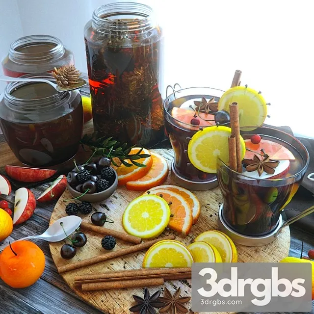 Mulled Wine With Honey 3D Model Free
