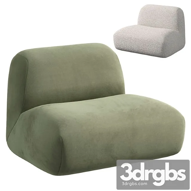 Multi-color options boconcept stuffed floor teddy couch hippo loveseat boucle cloud armchair 3D Model Free