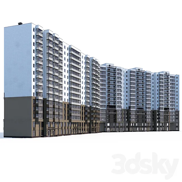 Multi-storey residential building Free Download