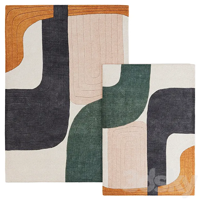 Multicolored carpet Milano La Redoute 3DModel