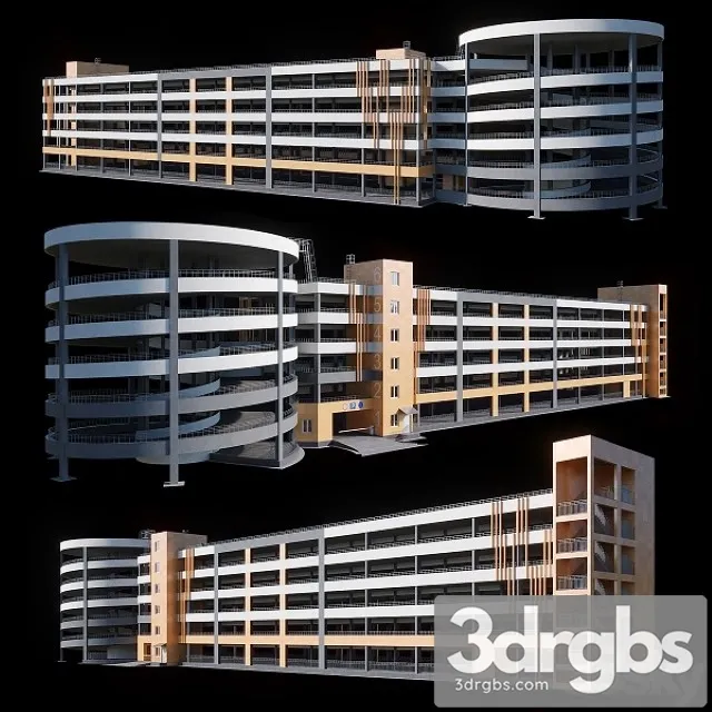 Multistorey Car Parking 3D Model Free