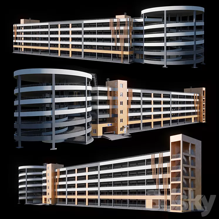Multistorey car parking 3D Model