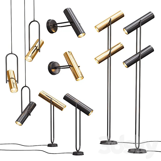 Mumoon Led Light Collection – 4 types 3DModel