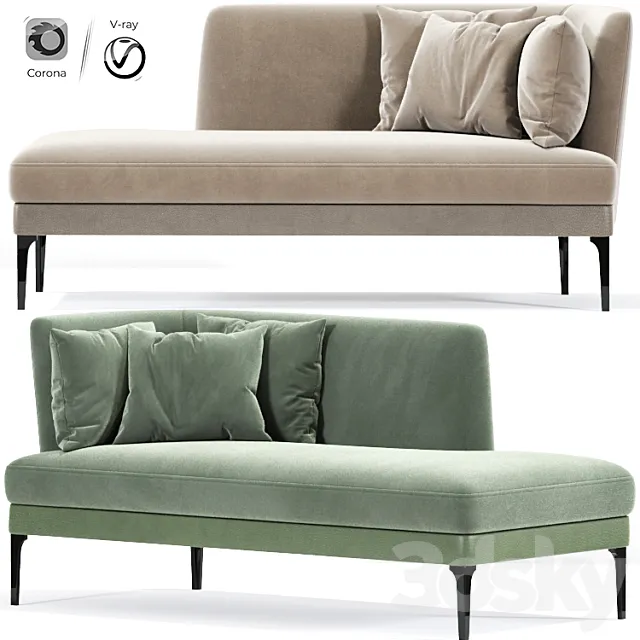 Munia Chaise Lounge 3D Model