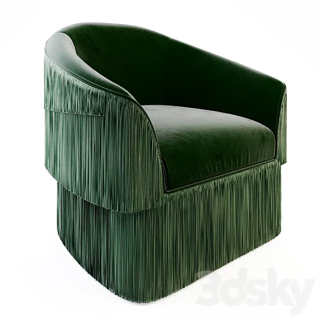 Munna Fringes Armchair 3D Model