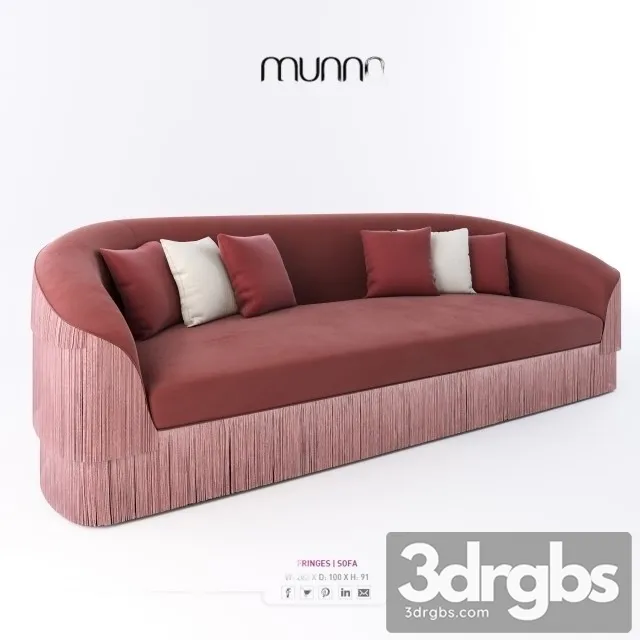 Munna Fringes Sofa 3D Model Free