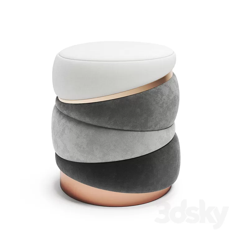 MURANTI Obsidian Stool 3D Model