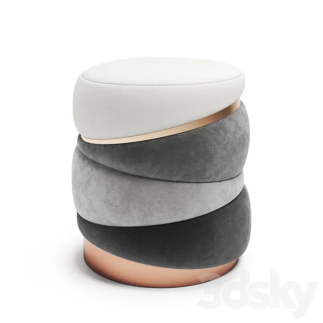 MURANTI Obsidian Stool 3DModel