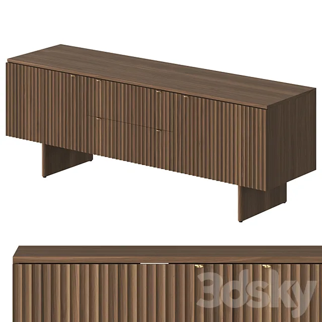 Murmur 2 Door Drawer Console 3D Model