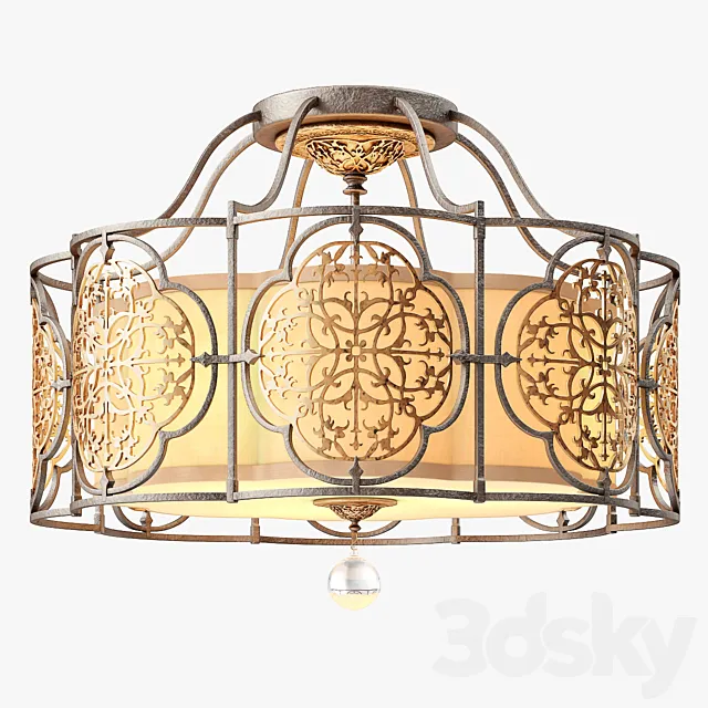 Murray Feiss Marcella 3 Light Indoor Semi Flush Mount 3DModel