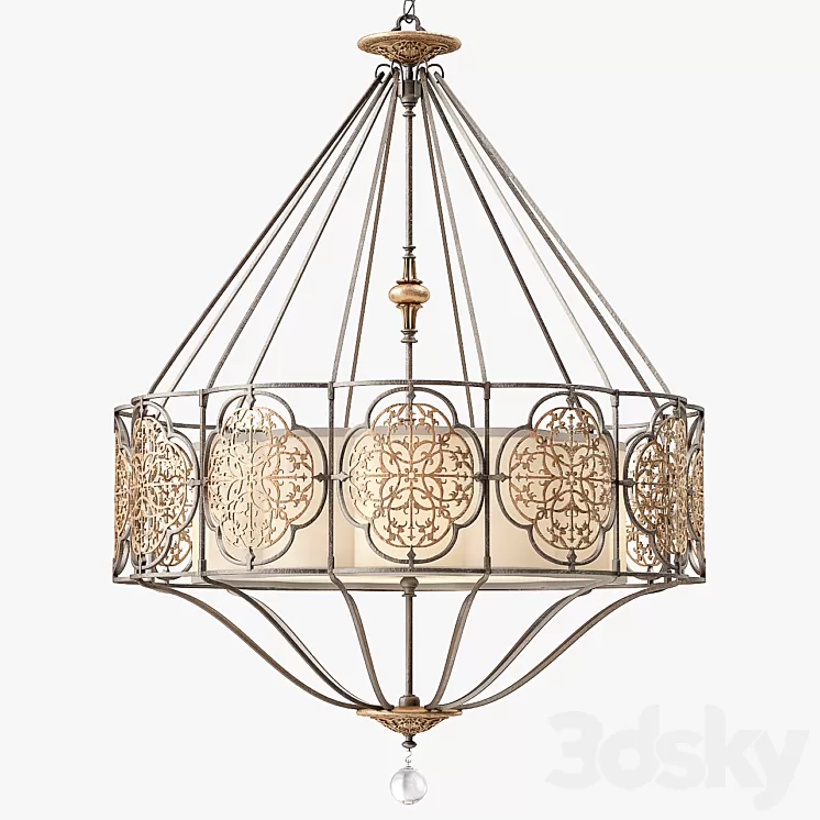 Murray Feiss Marcella 4 Light Uplight Chandelier 3D Model