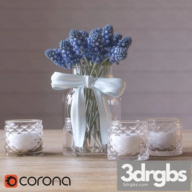 Muscari Hyacinthaceae Candle 1 3D Model Free
