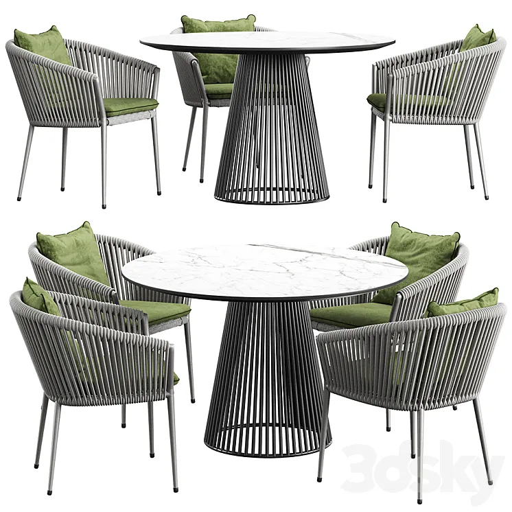 Muse Dining Chair Ostin Table 3D Model Free